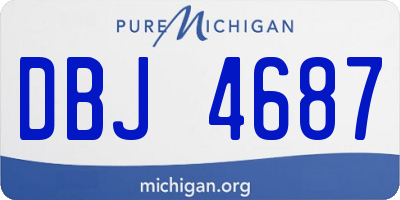 MI license plate DBJ4687