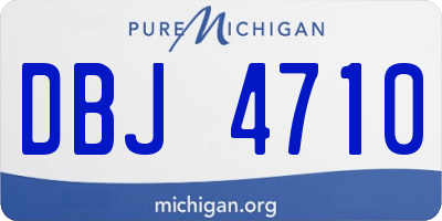 MI license plate DBJ4710
