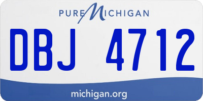 MI license plate DBJ4712