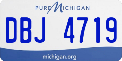 MI license plate DBJ4719