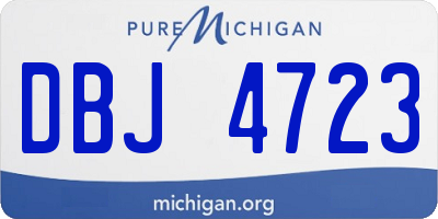 MI license plate DBJ4723