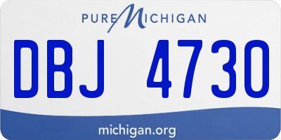 MI license plate DBJ4730
