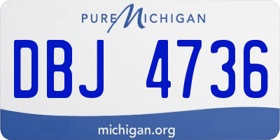 MI license plate DBJ4736