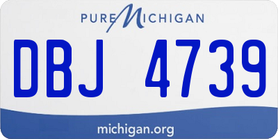 MI license plate DBJ4739