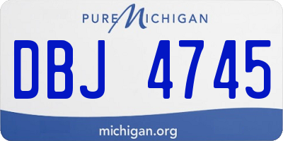 MI license plate DBJ4745