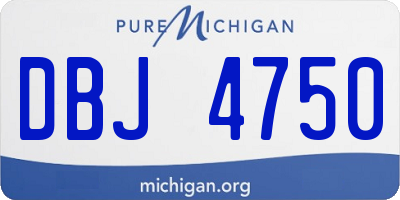 MI license plate DBJ4750