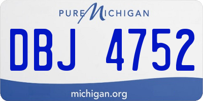 MI license plate DBJ4752