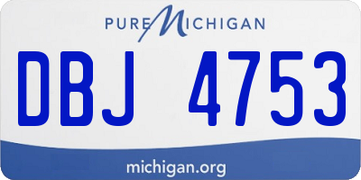 MI license plate DBJ4753