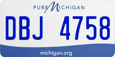 MI license plate DBJ4758