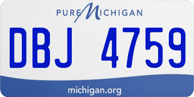 MI license plate DBJ4759