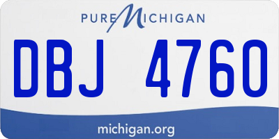 MI license plate DBJ4760