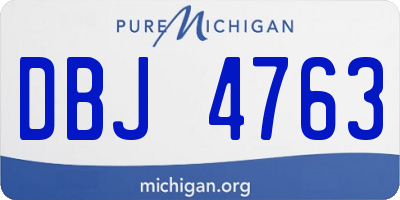 MI license plate DBJ4763