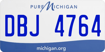 MI license plate DBJ4764