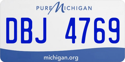 MI license plate DBJ4769