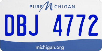 MI license plate DBJ4772