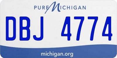 MI license plate DBJ4774