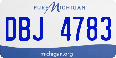 MI license plate DBJ4783