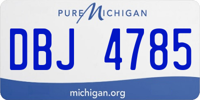 MI license plate DBJ4785