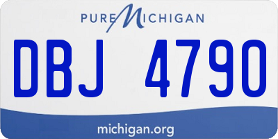 MI license plate DBJ4790