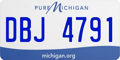 MI license plate DBJ4791
