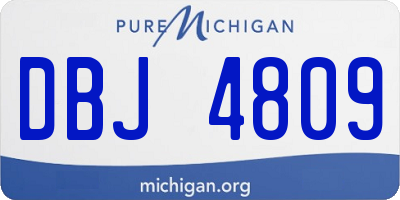 MI license plate DBJ4809