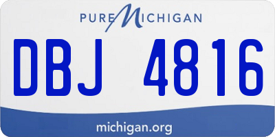 MI license plate DBJ4816