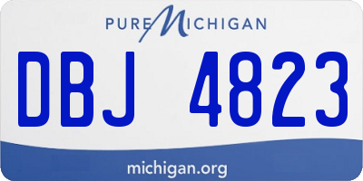 MI license plate DBJ4823