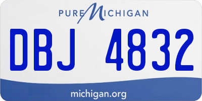 MI license plate DBJ4832