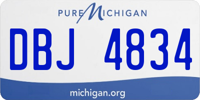 MI license plate DBJ4834