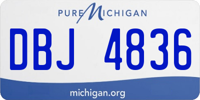 MI license plate DBJ4836