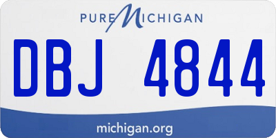 MI license plate DBJ4844