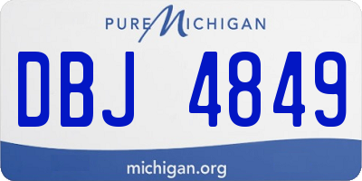 MI license plate DBJ4849