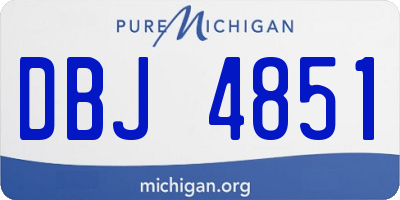 MI license plate DBJ4851