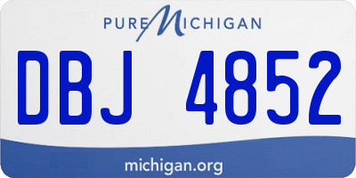 MI license plate DBJ4852
