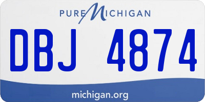 MI license plate DBJ4874