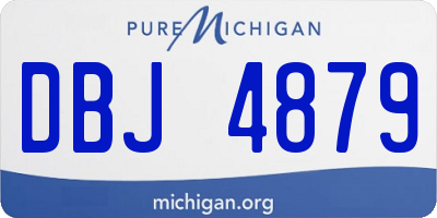 MI license plate DBJ4879