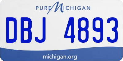 MI license plate DBJ4893