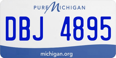 MI license plate DBJ4895