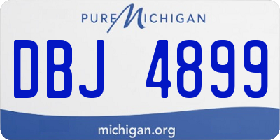 MI license plate DBJ4899