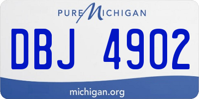 MI license plate DBJ4902