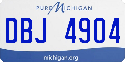 MI license plate DBJ4904
