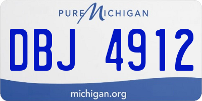 MI license plate DBJ4912