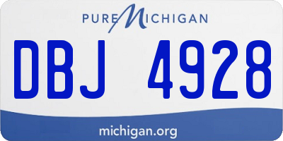 MI license plate DBJ4928