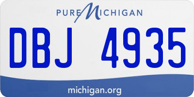MI license plate DBJ4935