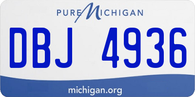 MI license plate DBJ4936