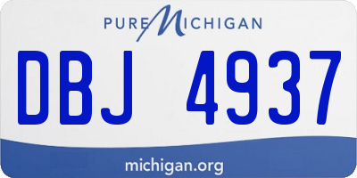 MI license plate DBJ4937
