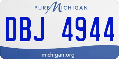 MI license plate DBJ4944