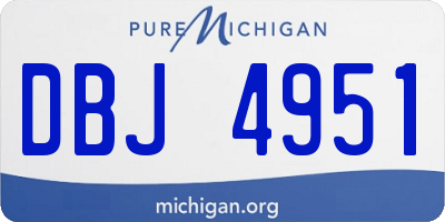 MI license plate DBJ4951