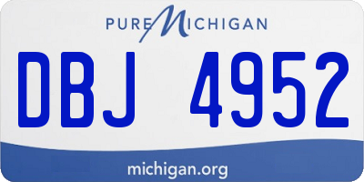 MI license plate DBJ4952