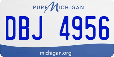 MI license plate DBJ4956